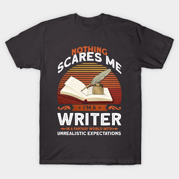 Author Writing A Novel Writer T-Shirt by Toeffishirts